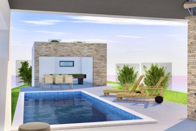 Baugrundstück 857 m2 im Zentrum von Istrien, für den Bau einer Villa mit Swimmingpool, Karojba, Istrien 5